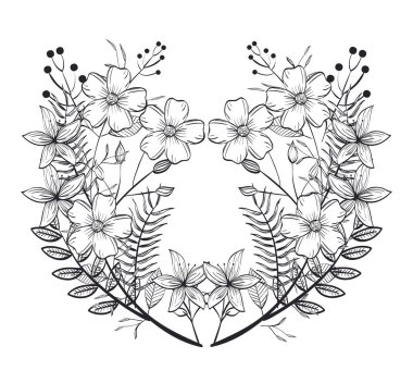 Rustik çelenk taç simgesi