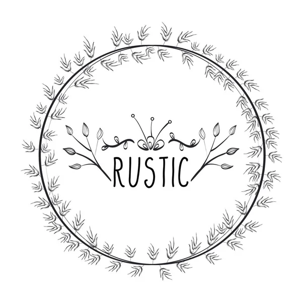 Couronne de phoque circulaire rustique — Image vectorielle