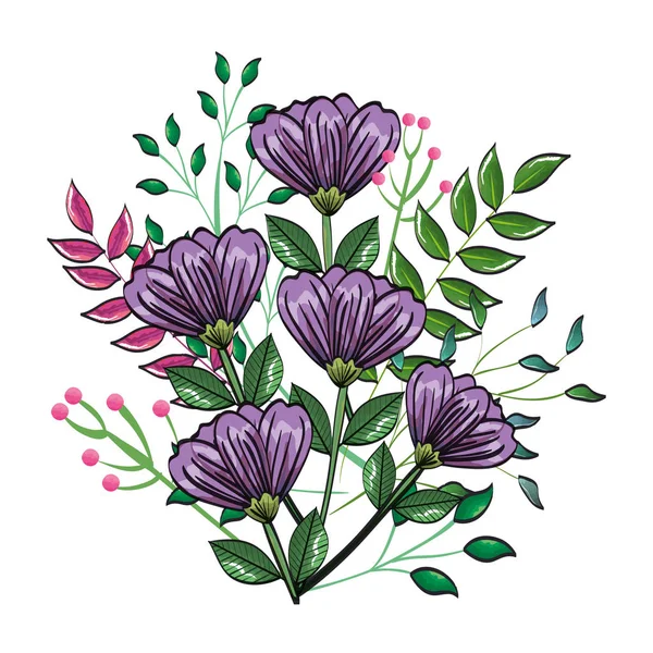 Blomster dekoration vintage stil – Stock-vektor