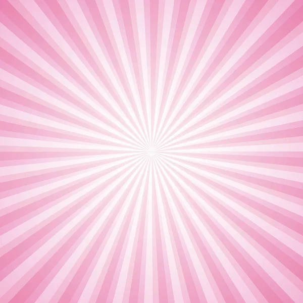 Striped pink ray burst background vintage — Stock Vector