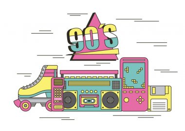 kayıt cihazı küp rubik video oyunu tamagotchi paten 90s aygıtlar ve oyuncaklar