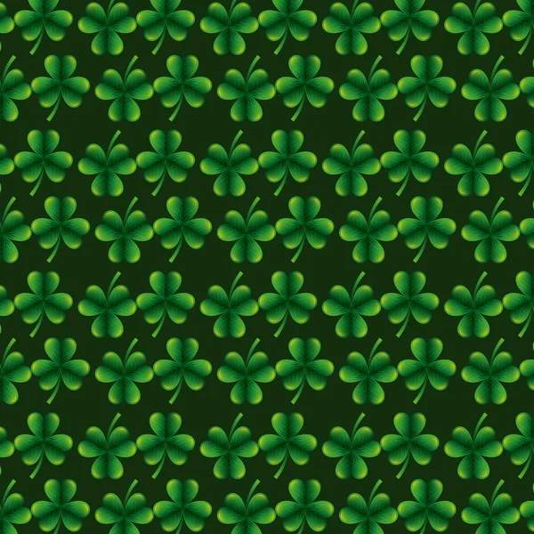 St patricks day clovers seamless pattern — Stock Vector