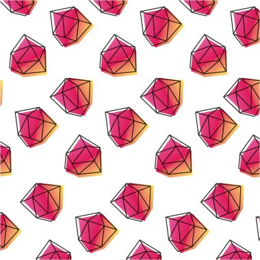 Memphis tarzı desen soyut geometrik kırmızı rakamlar