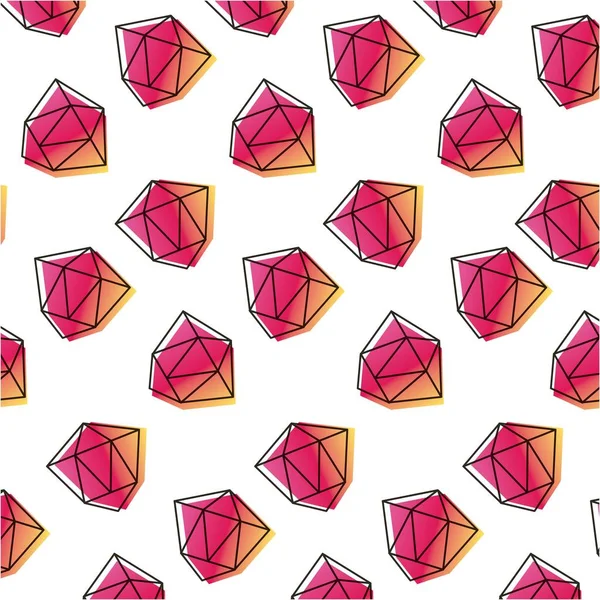 Memphis style motif abstrait géométrique rouge chiffres — Image vectorielle