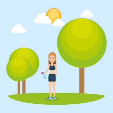 sporcu kadın ağırlık kaldırma karakter