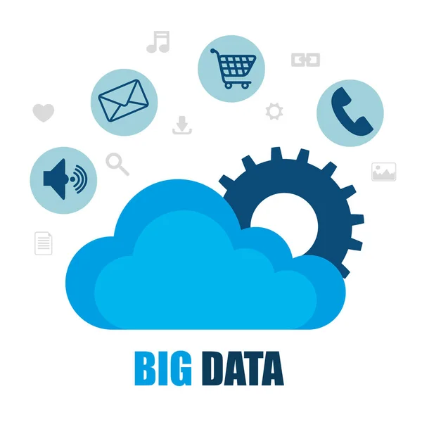 Symbole für Big Data — Stockvektor