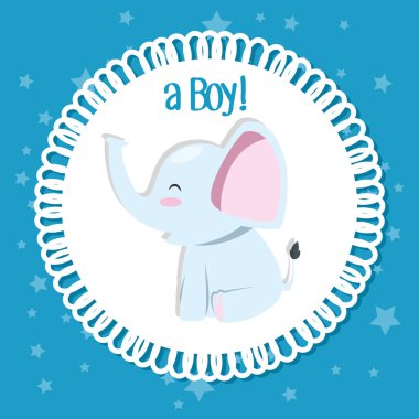 Bebek partisi tebrik kartı.