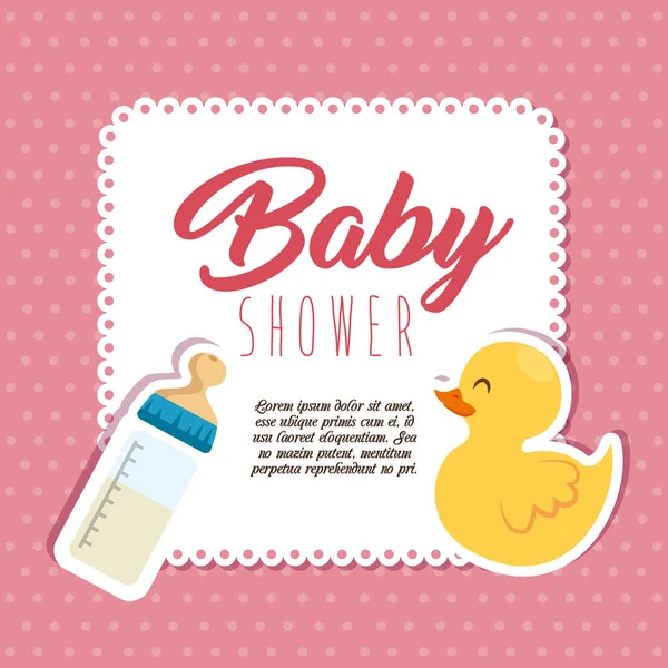 Tarjeta de invitación baby shower — Archivo Imágenes Vectoriales