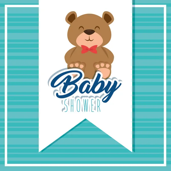 Baby shower greeting card — Stock Vector