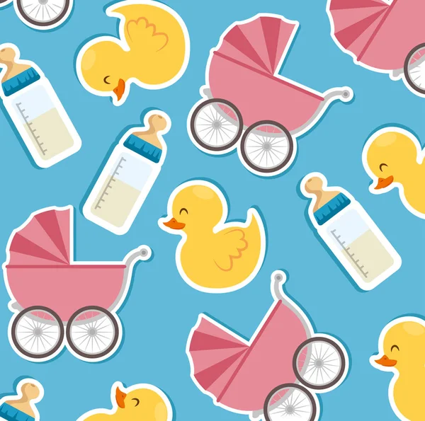 Baby sprcha bezešvé vzory — Stockový vektor