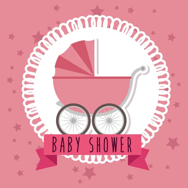 Tarjeta de felicitación Baby shower — Vector de stock