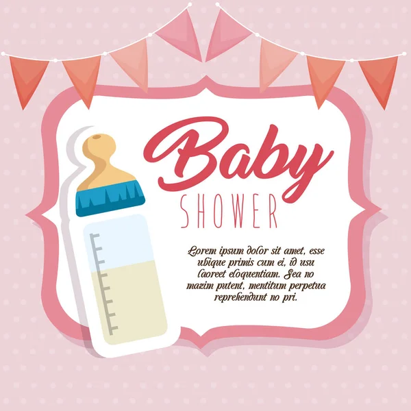 Bebê chuveiro convite cartão —  Vetores de Stock