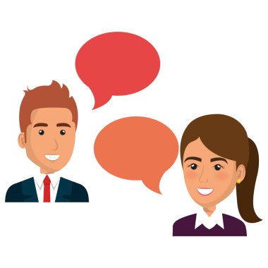 businespeople konuşma balonu ekip çalışması ile grup