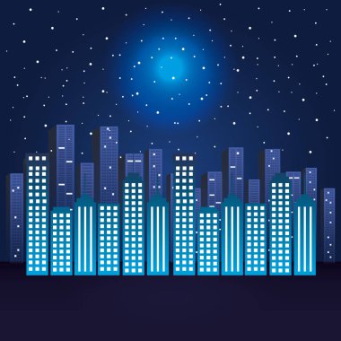 gece şehir sahne 