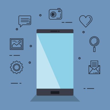 uygulamalar menüsü ile Smartphone