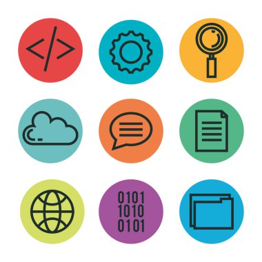 programlama dilleri Icons set