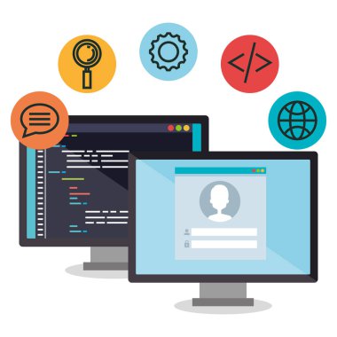 programlama dilleri Icons set