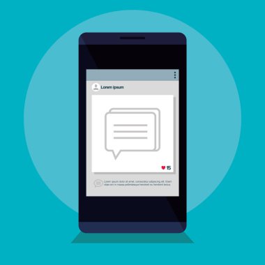 Smartphone ile şablon simgesi