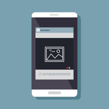 Smartphone ile şablon simgesi