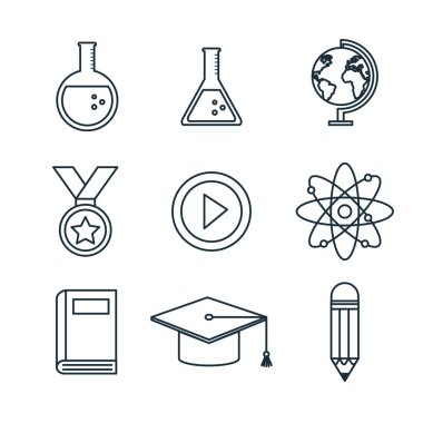 eğitim araçları Icons set