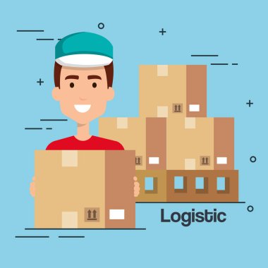 lojistik hizmet iş ikonları/simgeleri