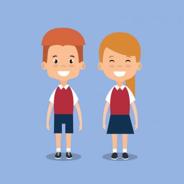 küçük öğrenciler avatarlar karakter
