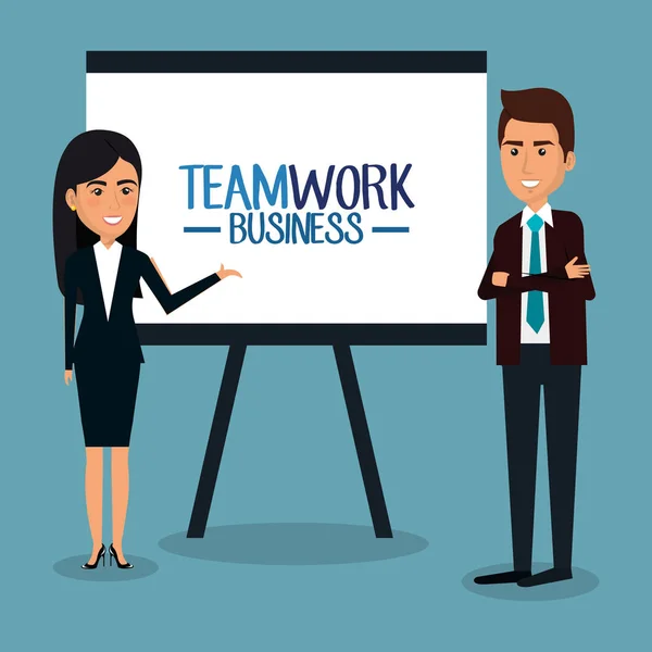 Gruppe von Geschäftsleuten Teamwork — Stockvektor