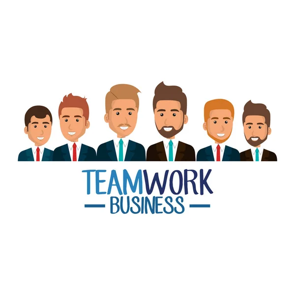 Group of businessman teamwork — Stock Vector