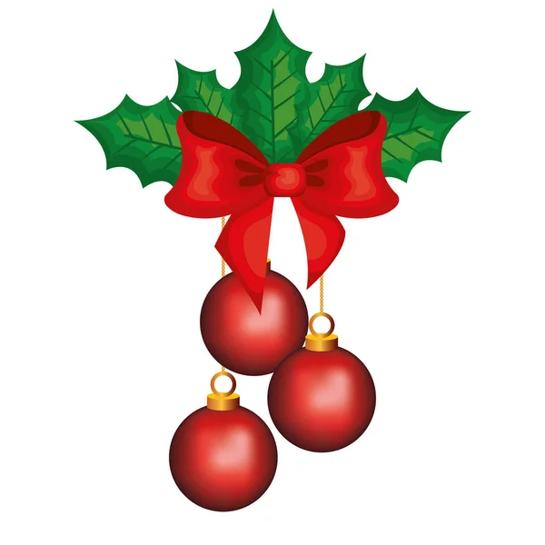 Icône de décoration florale de Noël — Image vectorielle