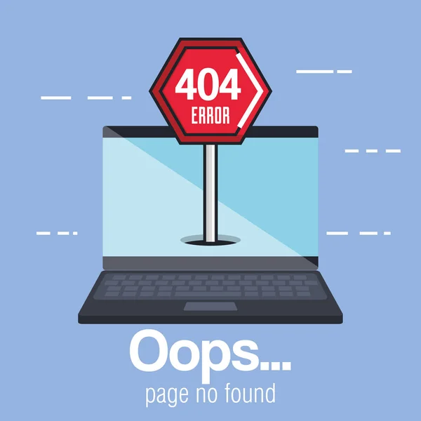 ไอคอนข้อผิดพลาดการเชื่อมต่อ 404 — ภาพเวกเตอร์สต็อก
