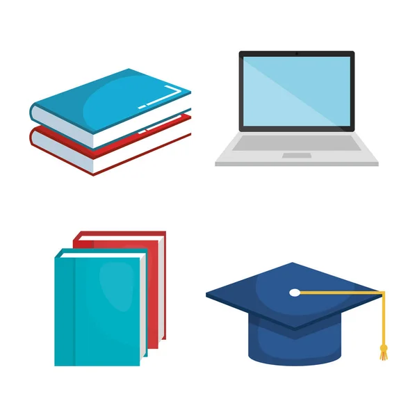 Education tools set icons — Stock Vector