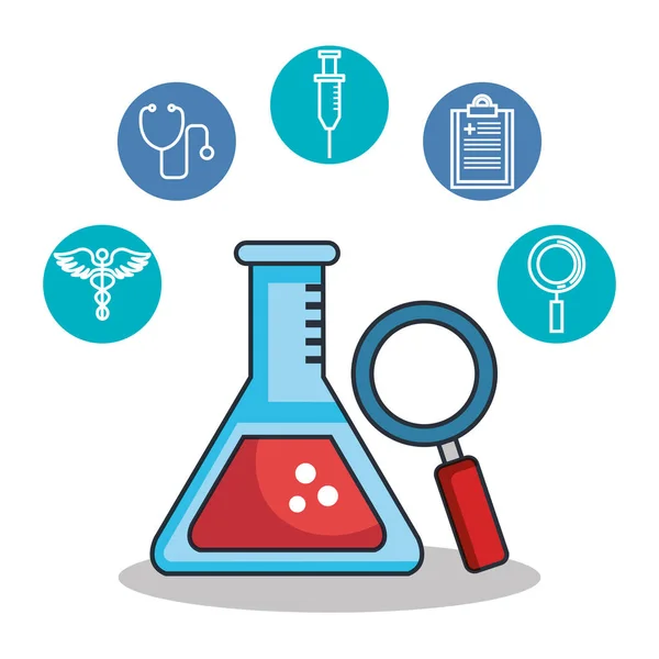 Salud medicina conjunto iconos — Archivo Imágenes Vectoriales