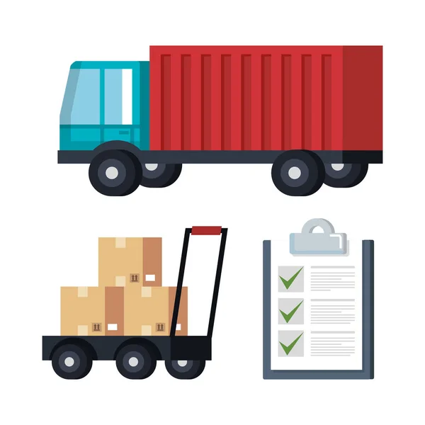 Logistic service business icons — Stock Vector