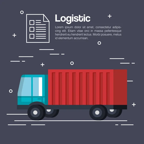 Iconos de negocio de servicios logísticos — Vector de stock