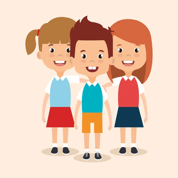 Petits étudiants avatars personnages — Image vectorielle
