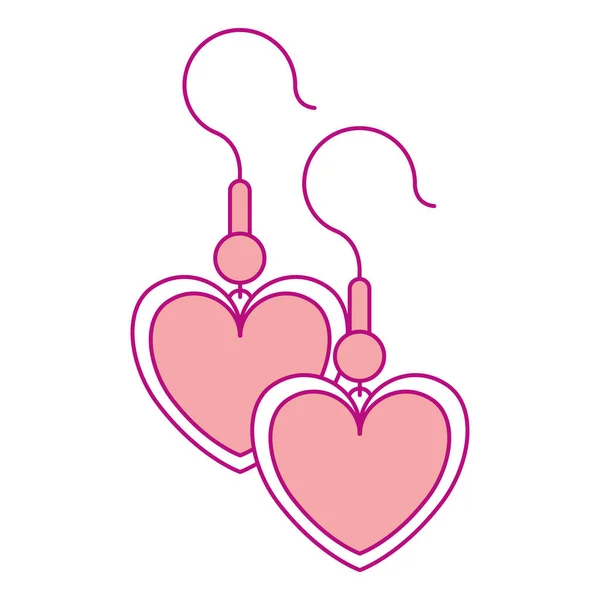 Σκουλαρίκια με σχήμα καρδιάς — Διανυσματικό Αρχείο