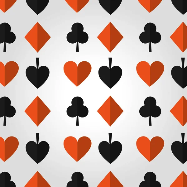 Casino de poker padrão sem costura de design de risco —  Vetores de Stock