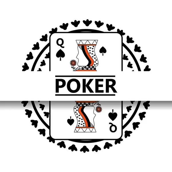 Концепція значка карткового значка покерного плакату — стоковий вектор