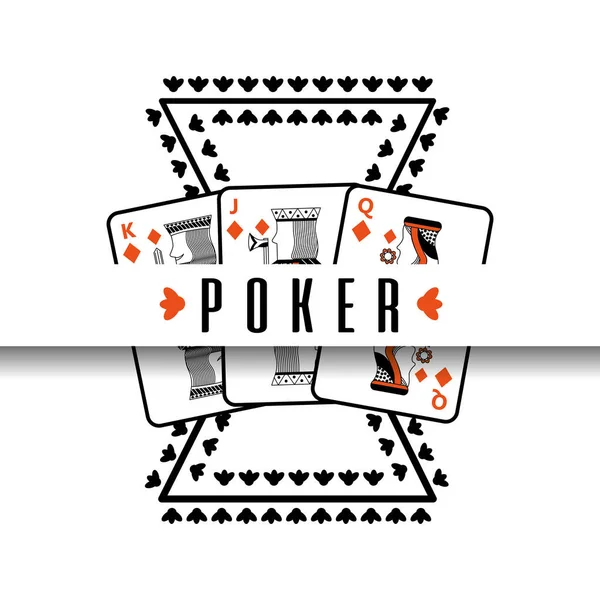 Casino van de Pook poster gokken risico kaarten — Stockvector