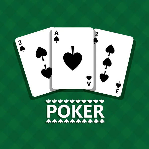 Poker tasarım kartları ve oyun kavramını casino — Stok Vektör
