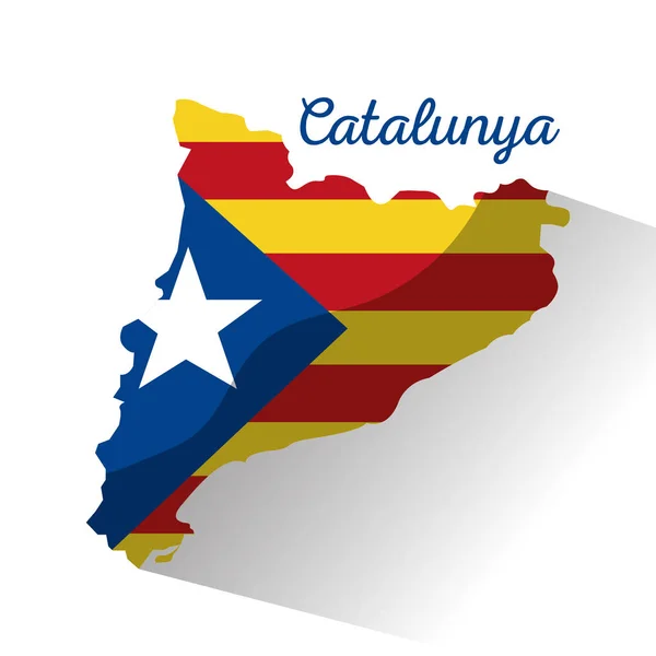 Catalonië de nationale vlag Europa Spanje — Stockvector