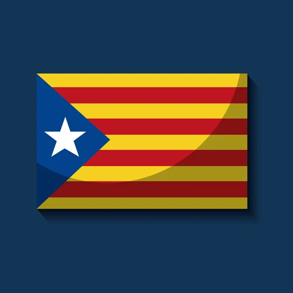 Catalogna bandiera nazionale europa spagna — Vettoriale Stock