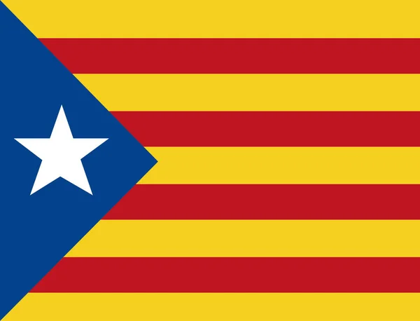 Katalonya Ulusal bayrak Avrupa İspanya — Stok Vektör