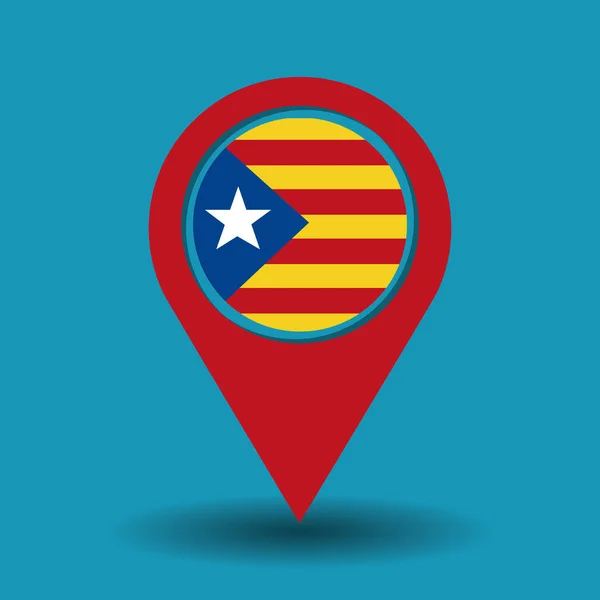 Catalonië de nationale vlag Europa Spanje — Stockvector