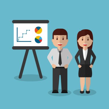 iş adamı ve iş kadını işçi tanıtım kurulu grafik