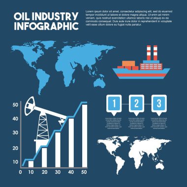 Petrol sanayi Infographic taşıma lojistik istatistik haritaları