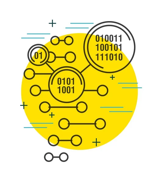 Codice binario sfondo tecnologia digitale — Vettoriale Stock