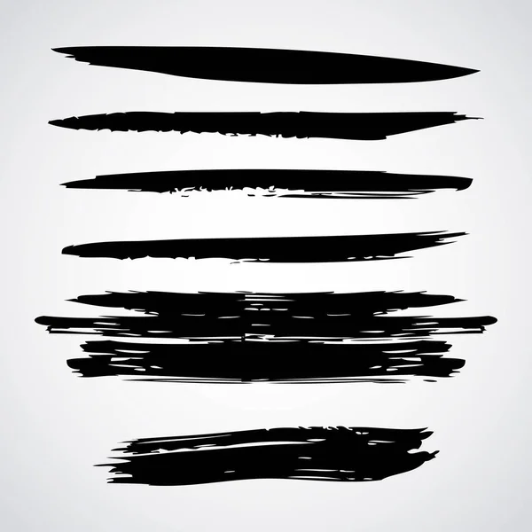 Rayures horizontales de coup de pinceau — Image vectorielle