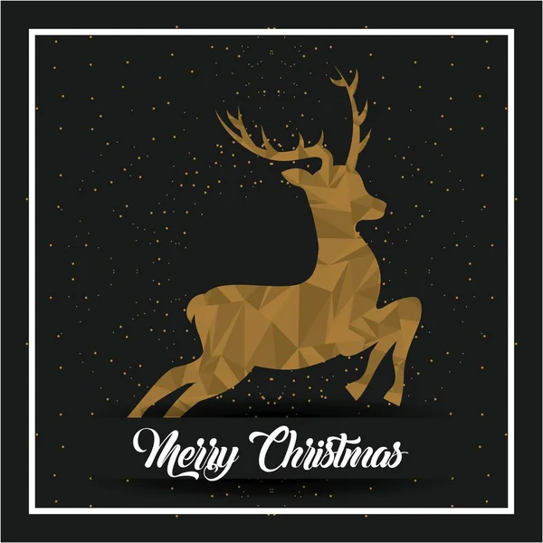 Καλά Χριστούγεννα γράμματα κάρτα διακόσμησης — Διανυσματικό Αρχείο