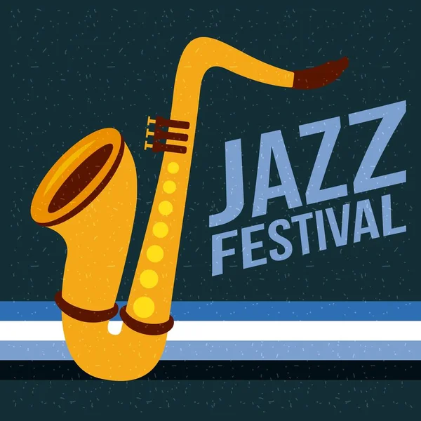 Festival de jazz cartaz convite evento de música —  Vetores de Stock